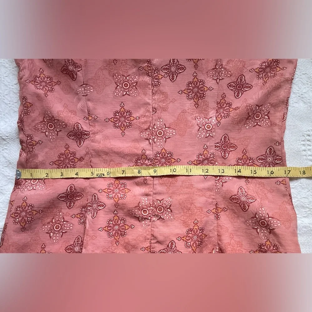 Tommy Bahama Vintage Peach Floral Sleeveless Dress - Picture 7 of 9